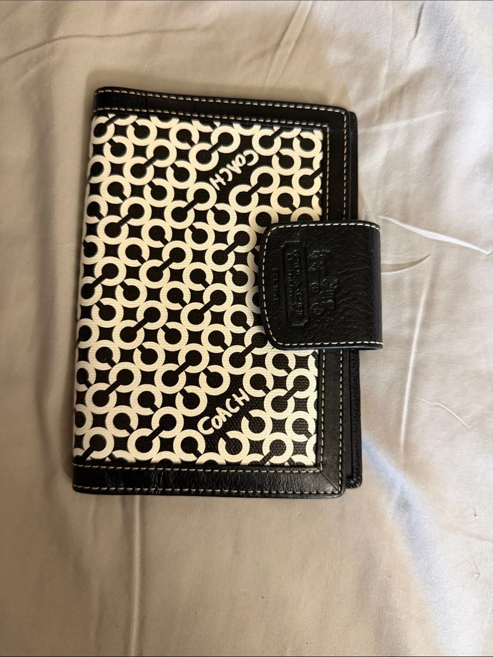 Coach Penelope Op Art Agenda or check book/ passport holder